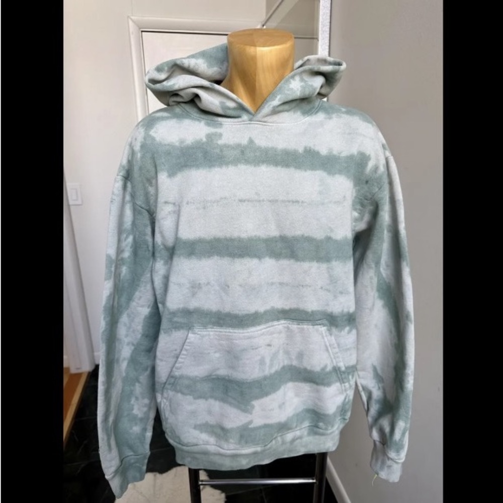 NEW TALENTLESS HOODED HOODIE SWEATSHIRT GREEN TIE DYE FLEECE SMALL S NWOT VHTF